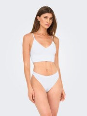ONLY Black 3 Pack V-Neck Ribbed Soft Bralet - Image 2 of 5