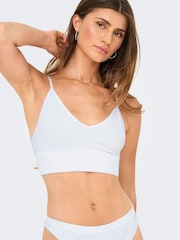 ONLY Black 3 Pack V-Neck Ribbed Soft Bralet - Image 4 of 5