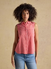 Joules Ida Gingham Sleeveless Shirt - Image 1 of 7