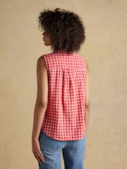 Joules Ida Gingham Sleeveless Shirt - Image 2 of 7
