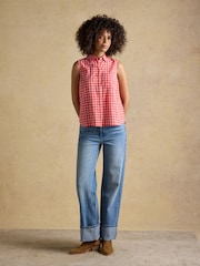 Joules Ida Gingham Sleeveless Shirt - Image 3 of 7