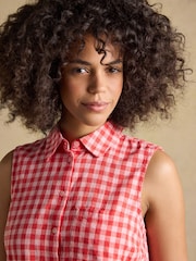 Joules Ida Gingham Sleeveless Shirt - Image 5 of 7
