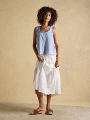 Chambray azul - Joules Millie Broderie Trim Vest - Imagen 10 de 12