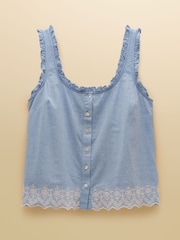 Chambray azul - Joules Millie Broderie Trim Vest - Imagen 12 de 12