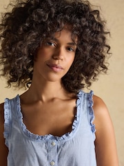 Chambray azul - Joules Millie Broderie Trim Vest - Imagen 8 de 12