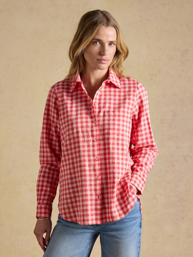 方格棉布 - Joules Ida 长袖棉质衬衫 - 8的图像1｝