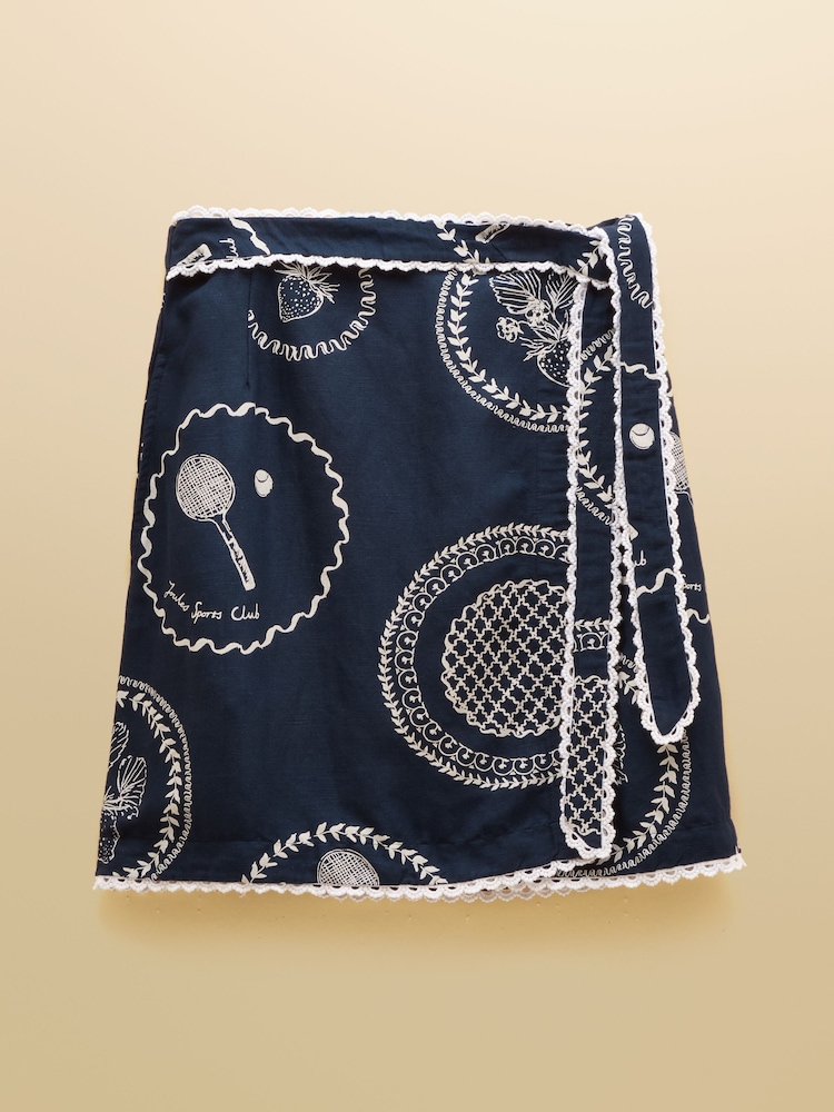 Pollera cruzada de mezcla de lino de Joules - Imagen 6 de 6