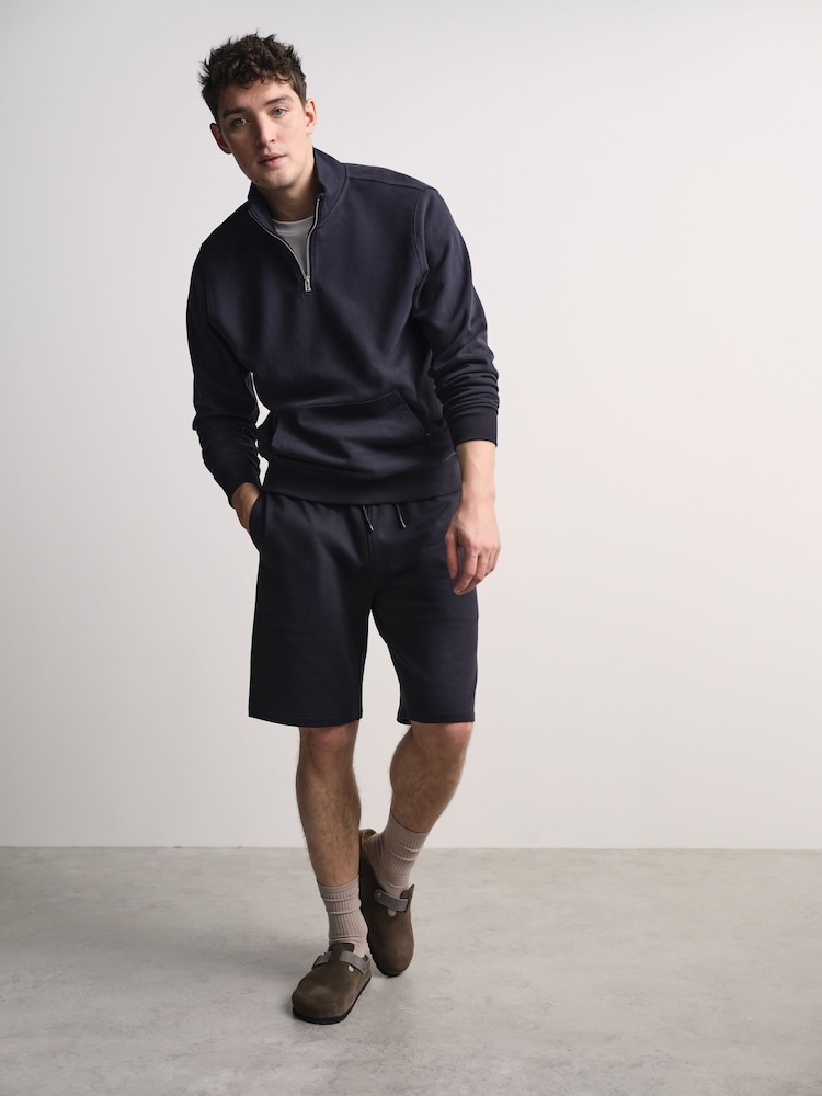 The Set 3 Pack Navy/Blue/Khaki Heavy Cotton Loopback Sweat Shorts Blue/Navy - Image 1 of 12