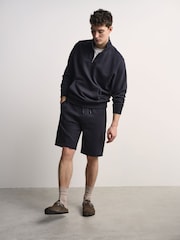 The Set 3 Pack Navy/Blue/Khaki Heavy Cotton Loopback Sweat Shorts Blue/Navy - Image 3 of 12