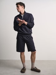 The Set 3 Pack Navy/Blue/Khaki Heavy Cotton Loopback Sweat Shorts Blue/Navy - Image 5 of 12