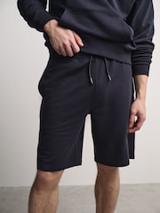 The Set 3 Pack Navy/Blue/Khaki Heavy Cotton Loopback Sweat Shorts Blue/Navy - Image 6 of 12