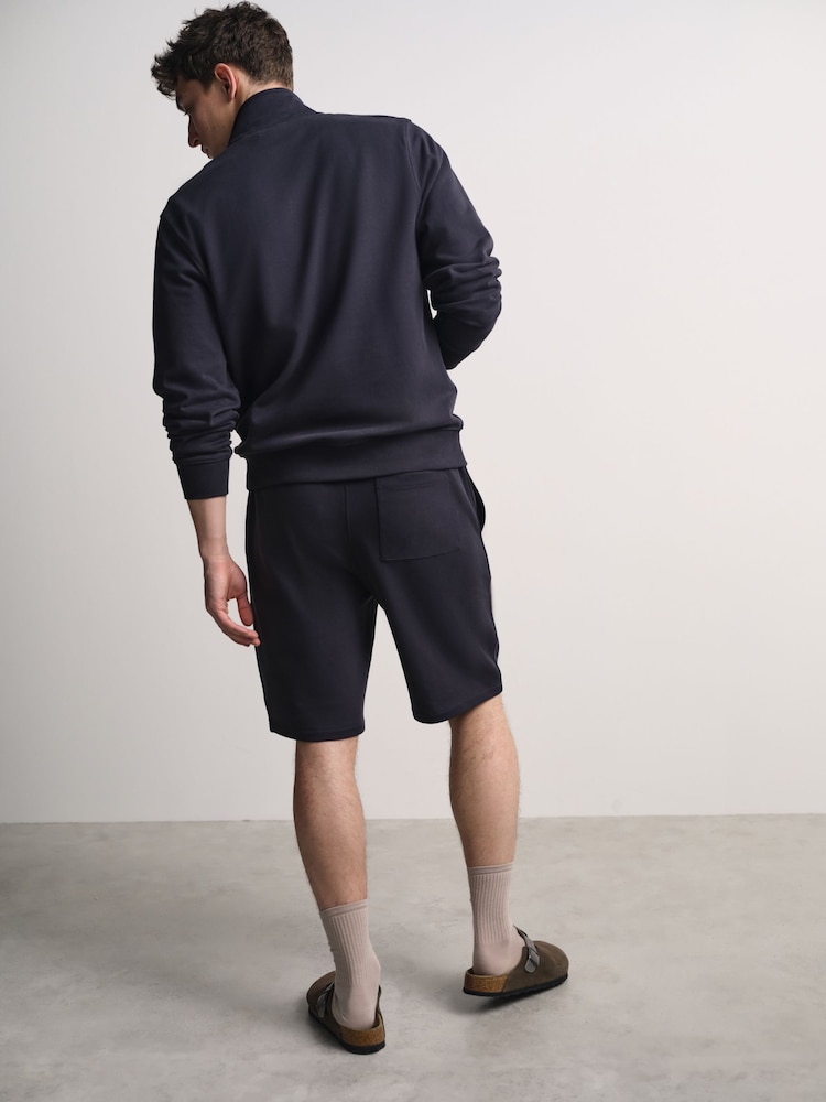 The Set 3 Pack Navy/Blue/Khaki Heavy Cotton Loopback Sweat Shorts Blue/Navy - Image 7 of 7