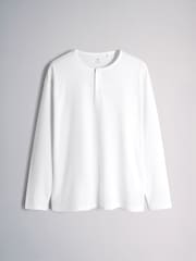 The Set 4 Pack 4 Pack Cotton Long Sleeve Henley TShirt Black/Brown - Image 3 of 6