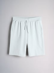 The Set 4 Piece Cotton Blend Interlock TShirt and Shorts Set Blue/Ecru - Image 3 of 7