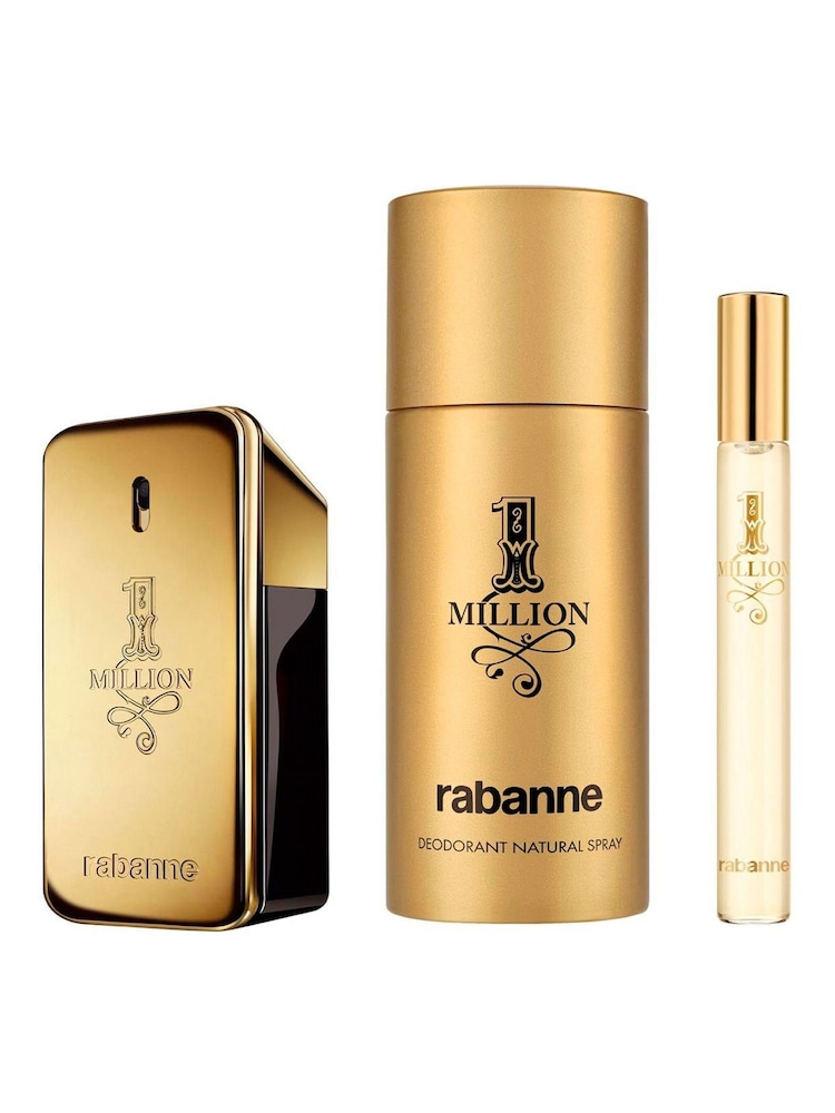 Rabanne 1 Million Eau de Toilette 50ml Deodorant 150ml & Eau de Toilette 10ml Gift Set - Image 2 of 4 Rabanne 1 Million Eau de Toilette 50ml Deodorant 150ml & Eau de Toilette 10ml Gift Set - Image 2 of 4