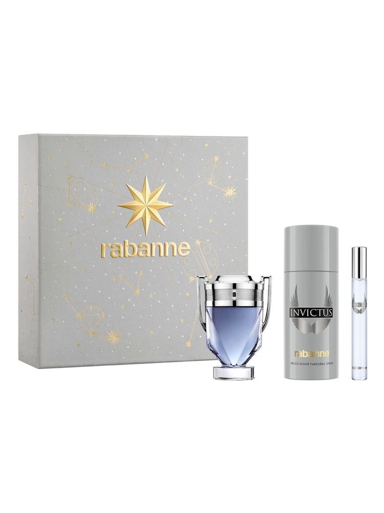 Rabanne Invictus Eau de Toilette 50ml Deodorant 150ml & Eau de Toilette 10ml Gift Set - Image 1 of 4