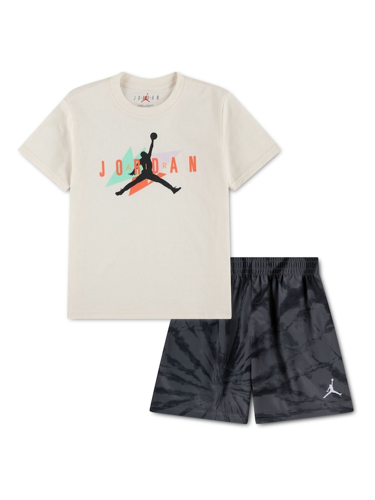 Jordan Grey Festival Tie Dye Shorts Set - Image 1 of 3