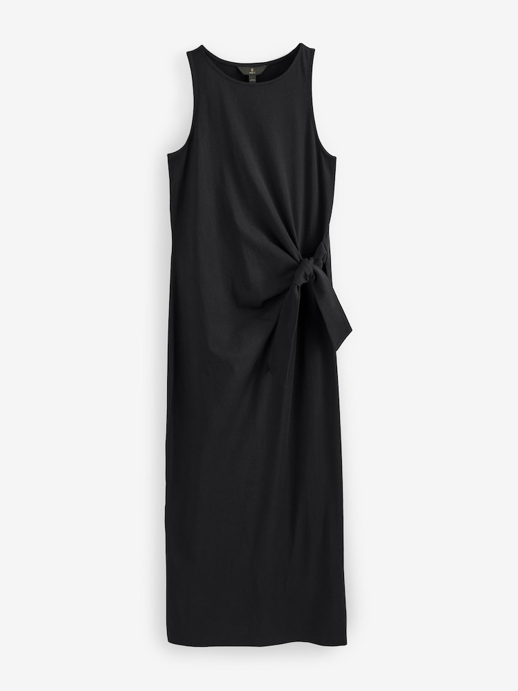 Black Sleeveless Maxi Twist Detail Dress - Image 1 of 1