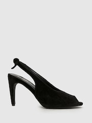 Schuh Scottie Velvet Peep Toe Sandals - Image 1 of 4