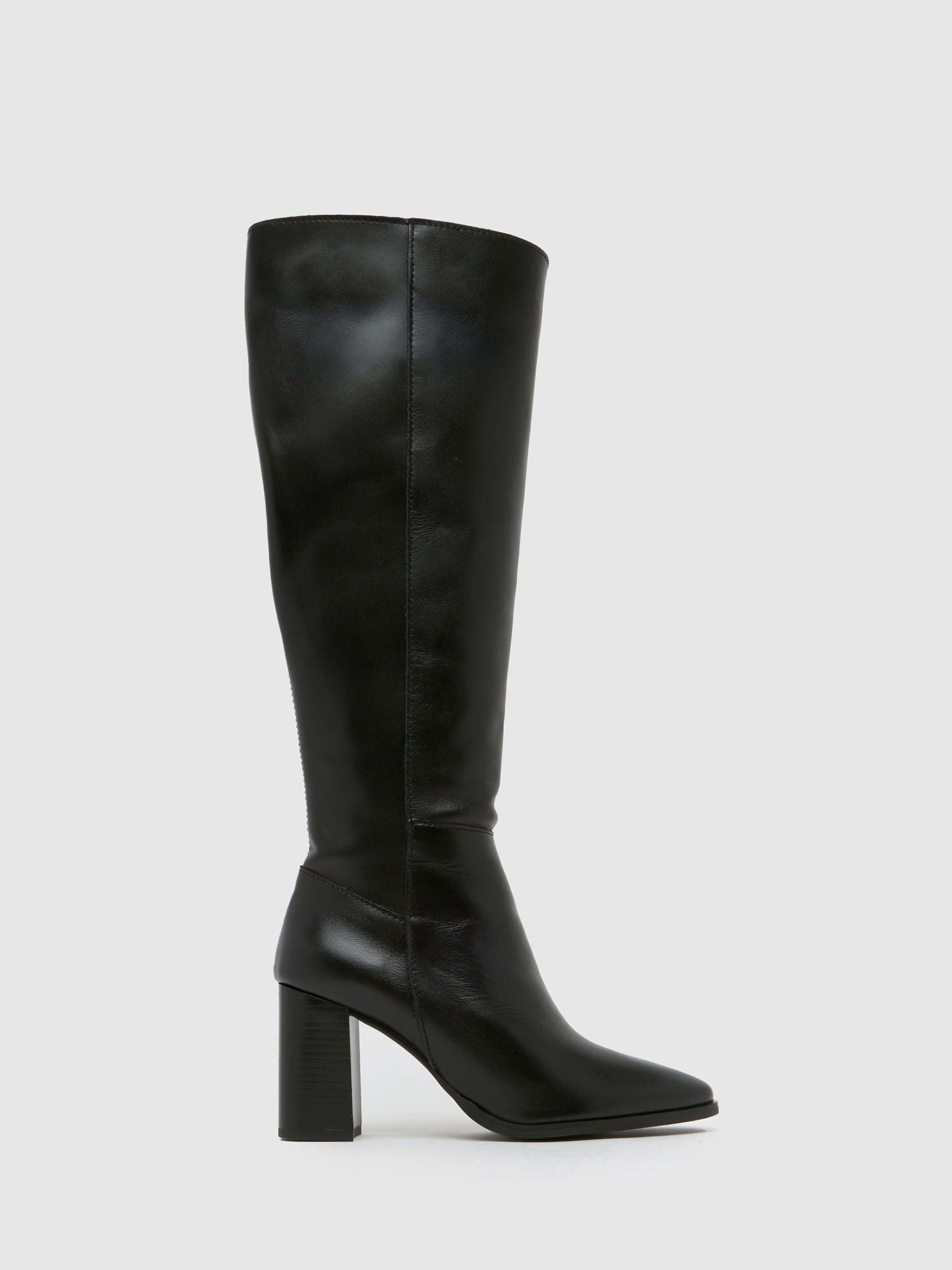 Buy Schuh Black Dami Leather Knee Shoes from the Next UK online shop