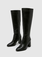 Schuh Dami Leather Knee Black Shoes - Image 3 of 4