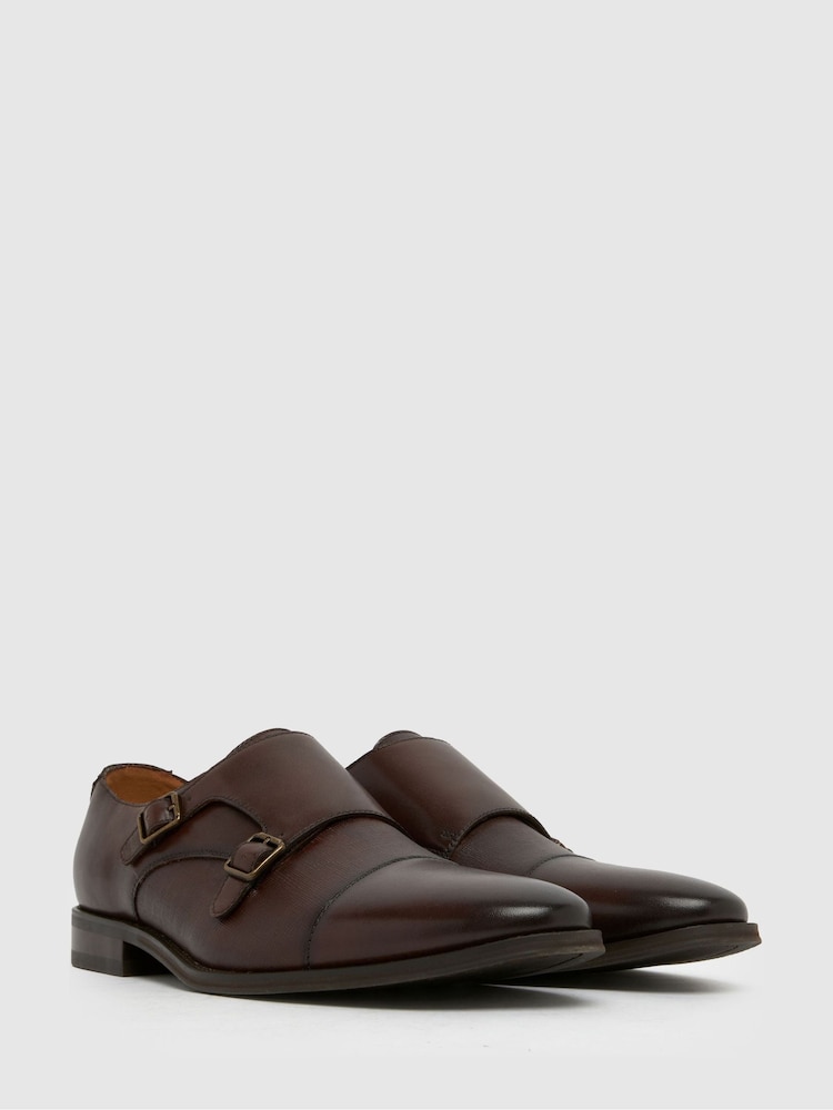 Rocky Leather Monk Brown Shoes - Image 2 of 4