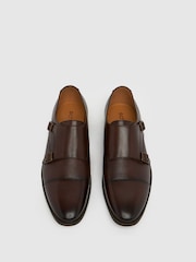 Rocky Leather Monk Brown Shoes - Image 3 of 4