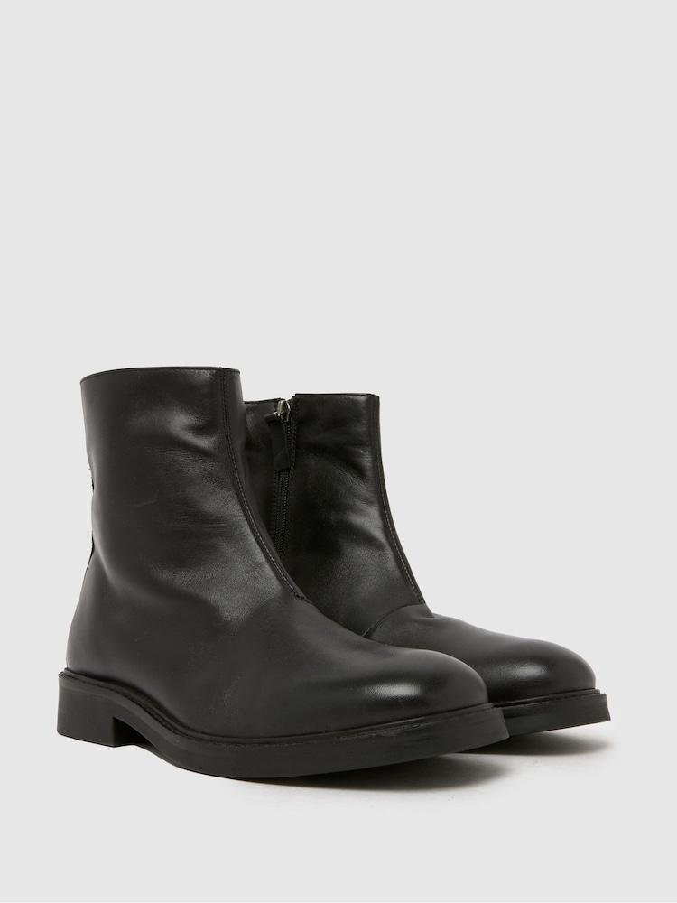 Preto - Schuh Dario Square Toe Black Boots - Imagem 2 de 4 Preto - Schuh Dario Square Toe Black Boots - Imagem 2 de 4