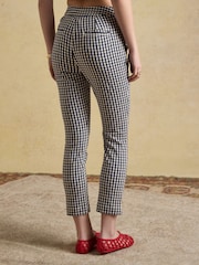 Joules Blue Gingham Capri Cropped Trousers - Image 2 of 8