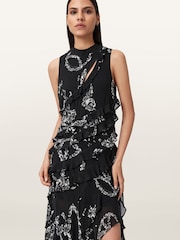 AllSaints Black Cady Dress - Image 2 of 6
