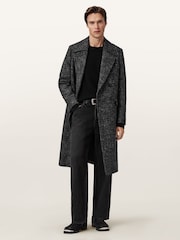 AllSaints Grey Lincoln Coat - Image 1 of 9