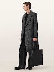 AllSaints Grey Lincoln Coat - Image 3 of 9