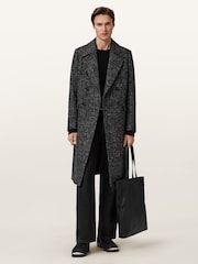 AllSaints Grey Lincoln Coat - Image 4 of 9