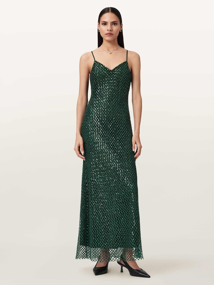 AllSaints Green Chantelle Dress - Image 1 of 7