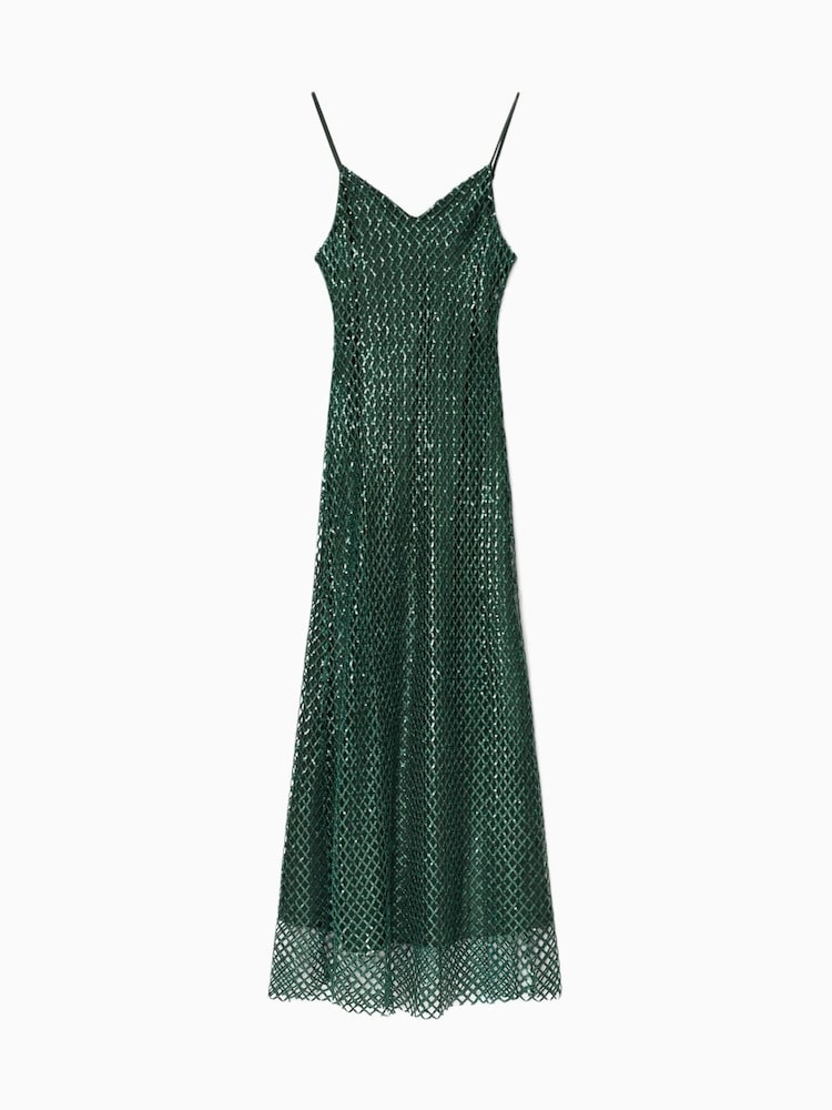 AllSaints Green Chantelle Dress - Image 7 of 7
