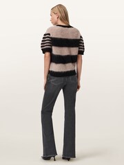 AllSaints Grey Maisie Flare Jeans - Image 6 of 7