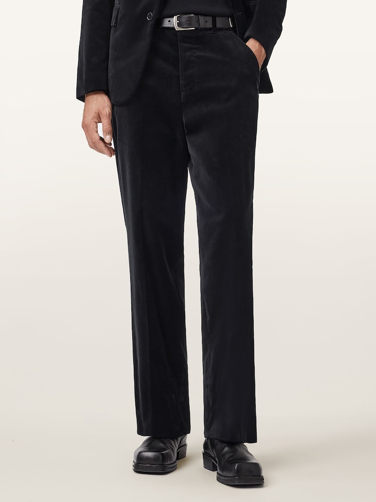 AllSaints Black Saga Trousers - Image 1 of 7