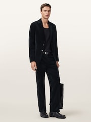 AllSaints Black Saga Trousers - Image 3 of 7