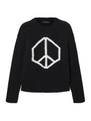 AllSaints Black Message Crew Jumper - Image 7 of 7