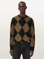AllSaints Black Bower Crew Jumper - Image 1 of 8