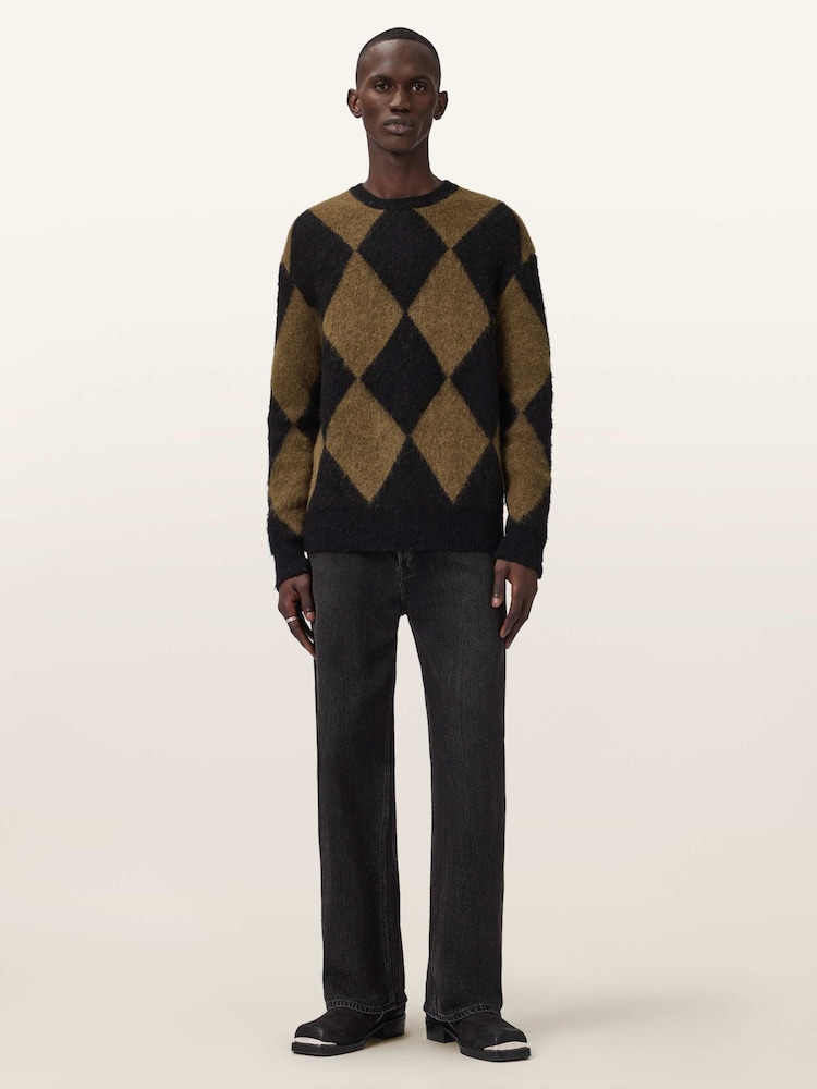 AllSaints Black Bower Crew Jumper - Image 2 of 8