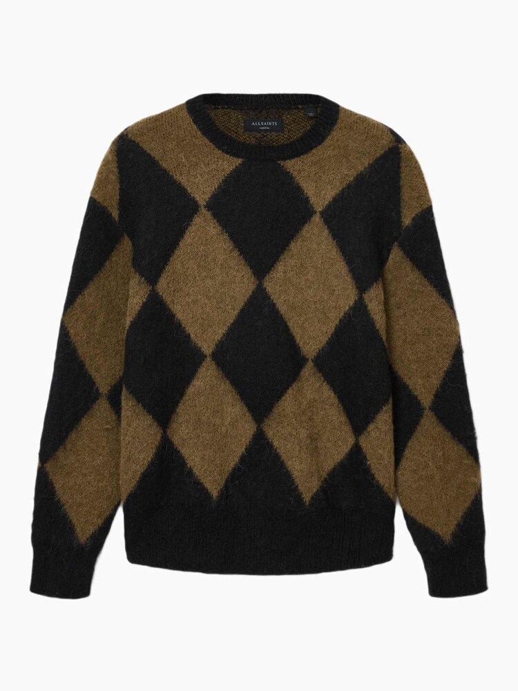 AllSaints Black Bower Crew Jumper - Image 8 of 8