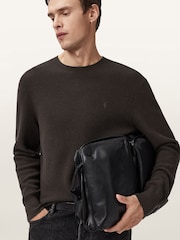AllSaints Brown Aspen Crew Jumper - Image 1 of 8