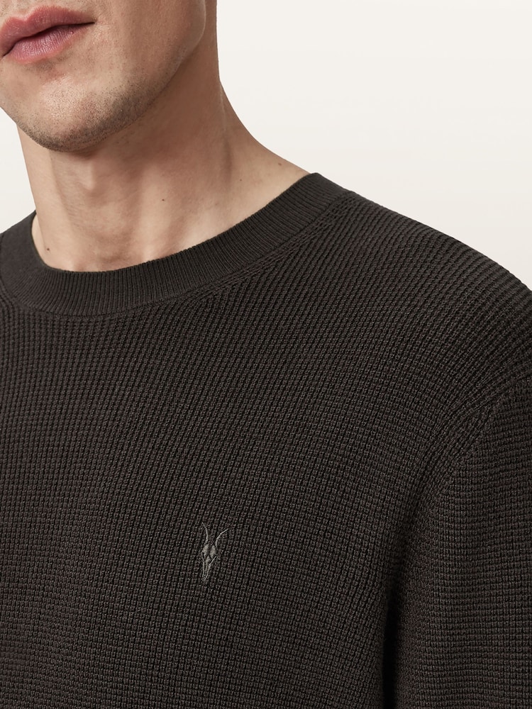 AllSaints Brown Aspen Crew Jumper - Image 2 of 8
