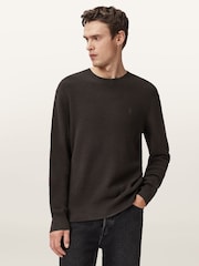 AllSaints Brown Aspen Crew Jumper - Image 4 of 8
