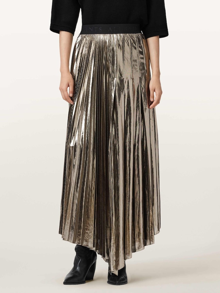 AllSaints Metallic Jax Skirt - Image 1 of 8