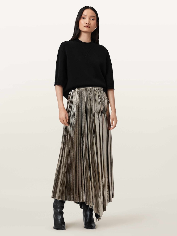 AllSaints Metallic Jax Skirt - Image 2 of 8