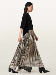 AllSaints Metallic Jax Skirt - Image 7 of 8