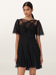 AllSaints Black Midi Dress - Image 2 of 6