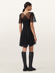 AllSaints Black Midi Dress - Image 5 of 6